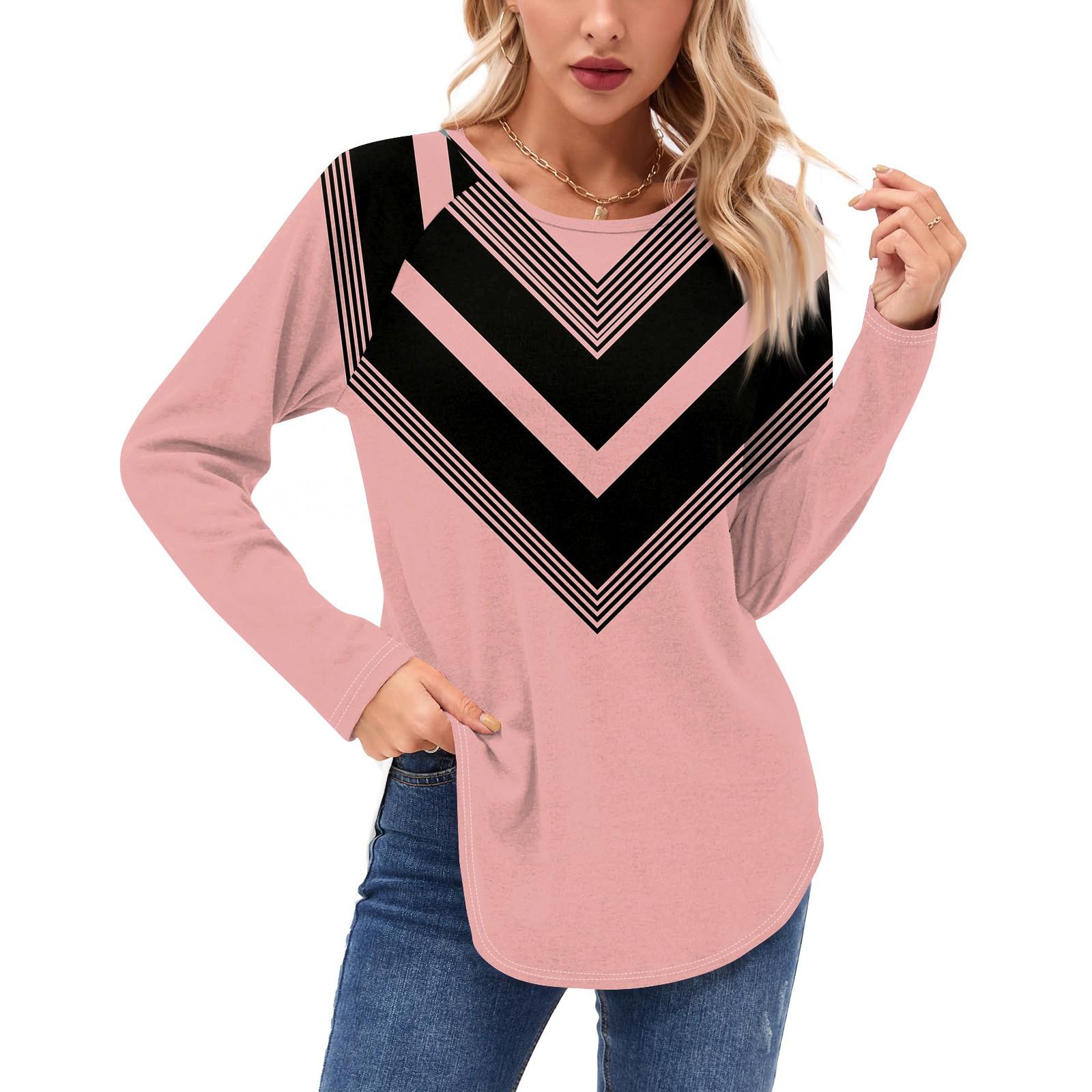 Женские рубашки с длинным рукавом, повседневные, модные, с полосатым принтом, туники, топы, с круглым вырезом, базовая свободная футболка XL горячий розовый
Женские рубашки с длинным рукавом, повседневные, модные, с полосатым принтом, туники, топы, с круглым вырезом, базовая свободная футболка XL горячий розовый