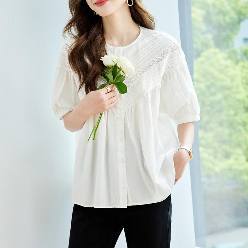 Double Tilted Strip Short-sleeved Shirt for Women In Summer New Short-sleeved Sweet Temperament Design Top M
Double Tilted Strip Short-sleeved Shirt for Women In Summer New Short-sleeved Sweet Temperament Design Top M