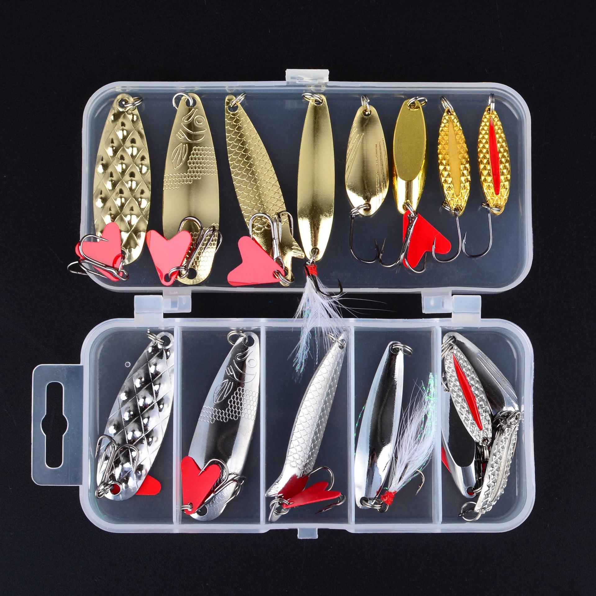 16-Piece Metallic Sequin Lure Set with Feather Hook 2.5-8G Long-Distance Casting water & Saltwater Fishing Suitable for Mandarin 2.5-8G
16-Piece Metallic Sequin Lure Set with Feather Hook 2.5-8G Long-Distance Casting water & Saltwater Fishing Suitable for Mandarin 2.5-8G