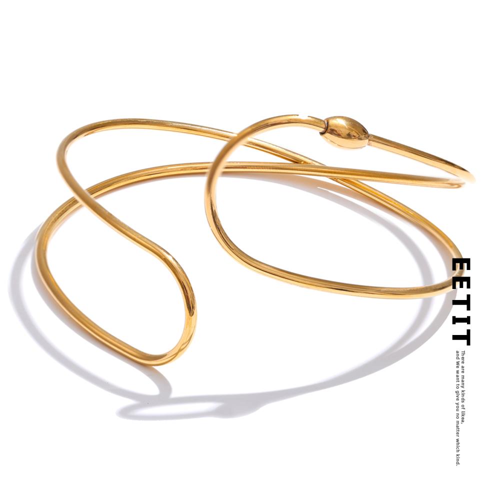 Eetit Minimalist Stainless Steel Double Layer Hollow Cuff Bracelet Bangle PVD Plated Fashion Geometric Waterproof Wrist Jewelry
Eetit Minimalist Stainless Steel Double Layer Hollow Cuff Bracelet Bangle PVD Plated Fashion Geometric Waterproof Wrist Jewelry