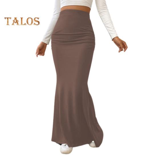Жіноча максі-спідниця з високою талією, одноколірна спідниця з риб’ячим хвостом, приталена, з підйомом стегон, щиколотки, спідниця, довга спідниця з гофрованим дизайном S верблюд
Жіноча максі-спідниця з високою талією, одноколірна спідниця з риб’ячим хвостом, приталена, з підйомом стегон, щиколотки, спідниця, довга спідниця з гофрованим дизайном S верблюд