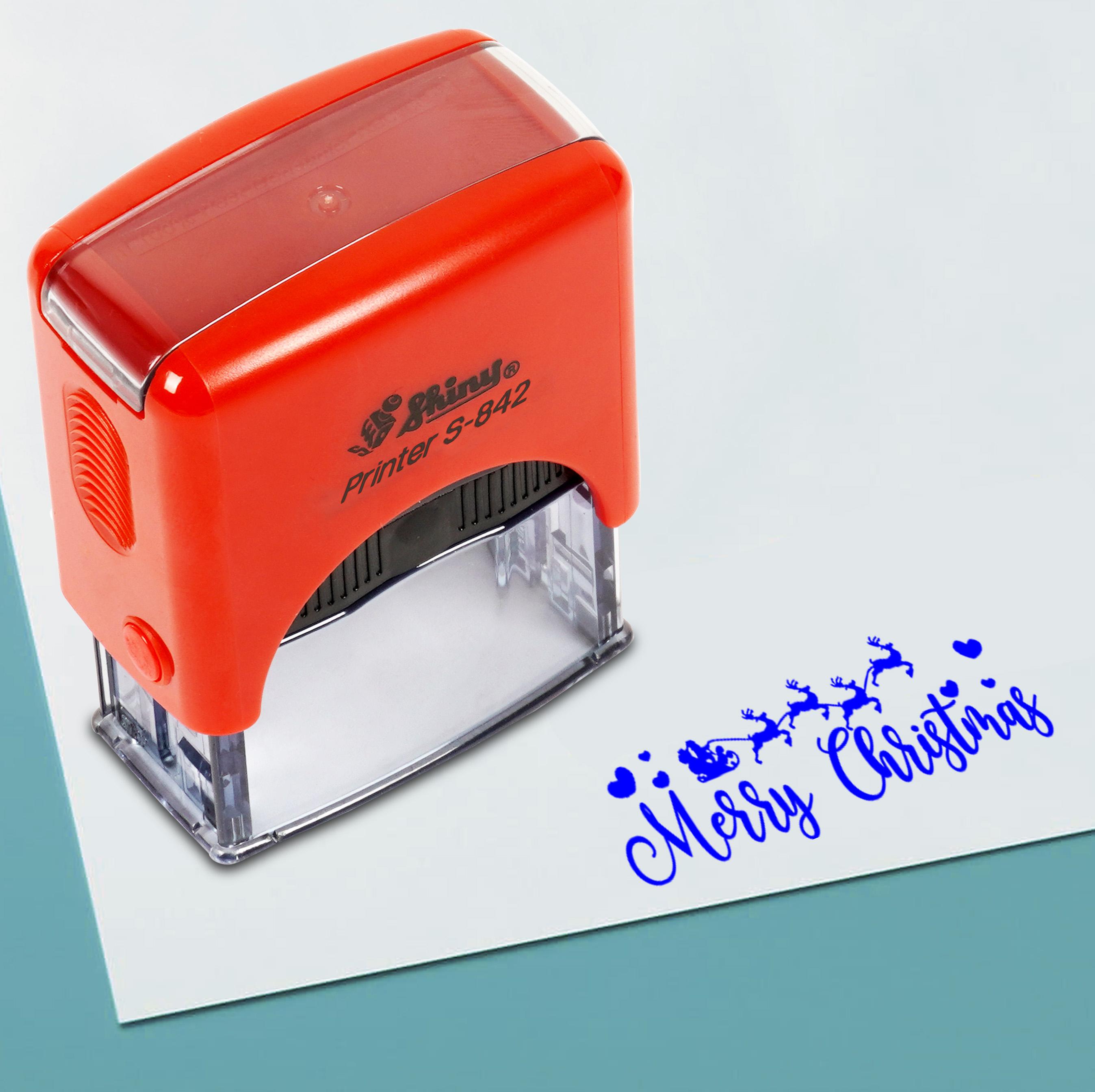 Printtoo Merry Christmas Self Inking Rubber Stamp Pre,Inked Office Stamp, Home Office Business Stationery, 38 x 14 mm, Blue-38 x 14 mm синій
Printtoo Merry Christmas Self Inking Rubber Stamp Pre,Inked Office Stamp, Home Office Business Stationery, 38 x 14 mm, Blue-38 x 14 mm синій
