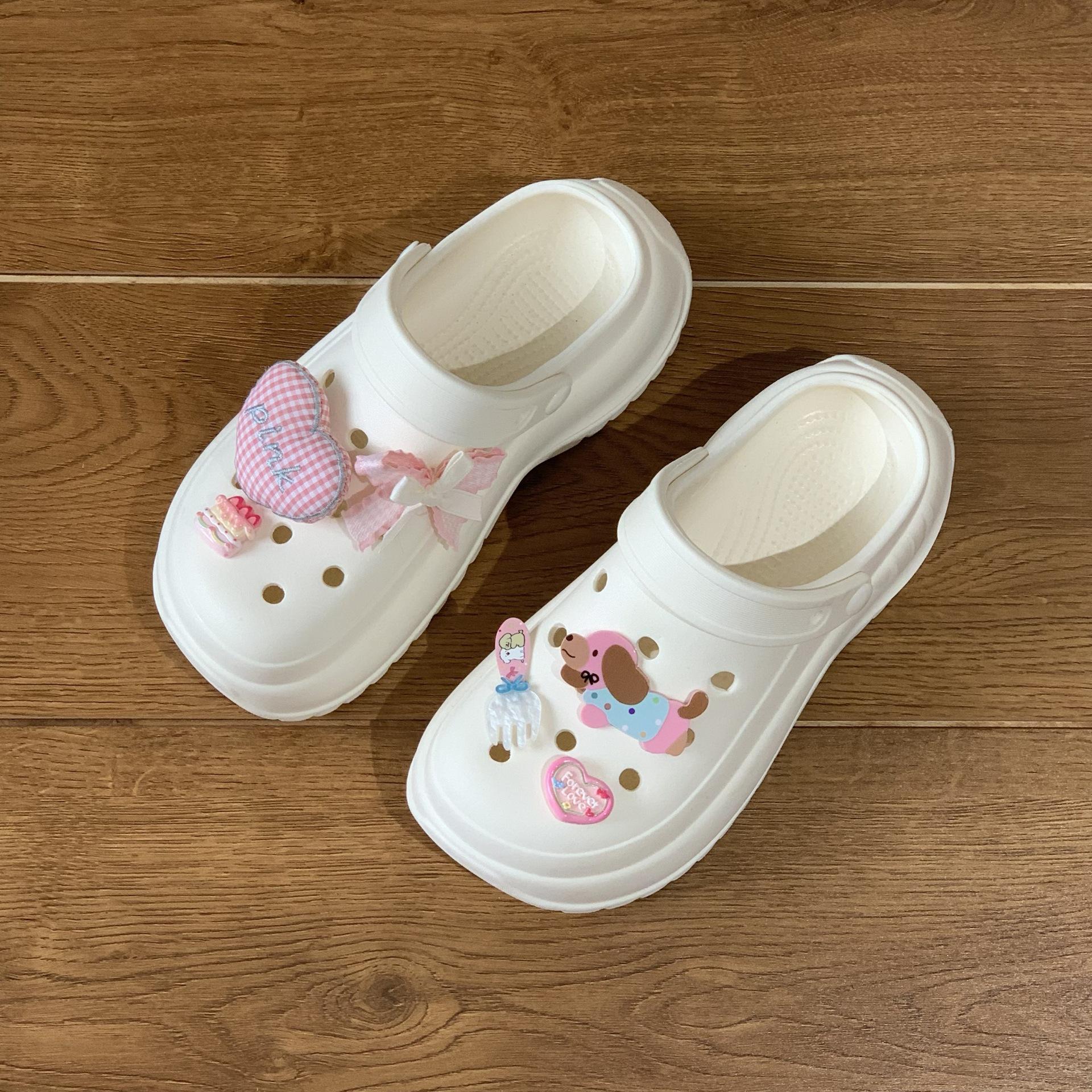 7.0Cm hole shoes female cartoon cute outer wear heightened thick sole non-slip non-smelly feet breathable bag head slippers 35-36
7.0Cm hole shoes female cartoon cute outer wear heightened thick sole non-slip non-smelly feet breathable bag head slippers 35-36