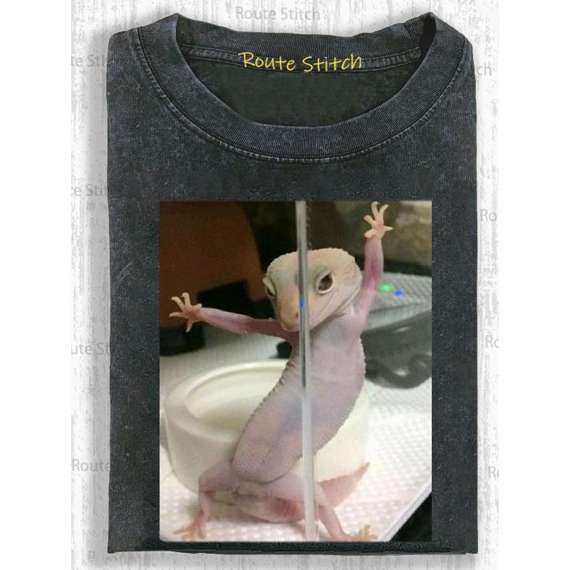 European sizes Washed Weird Gecko Print T-shirt, High-quality Quilted Retro Fashion Brand T-shirt, Easter Gifts, Perfect Gifts S чёрный
European sizes Washed Weird Gecko Print T-shirt, High-quality Quilted Retro Fashion Brand T-shirt, Easter Gifts, Perfect Gifts S чёрный