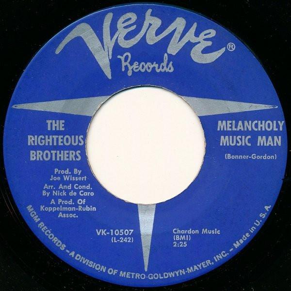 7inch Record RIGHTEOUS BROTHERS Melancholy Music Man VK10507 Verve Records 1967 US Rock Used
7inch Record RIGHTEOUS BROTHERS Melancholy Music Man VK10507 Verve Records 1967 US Rock Used
