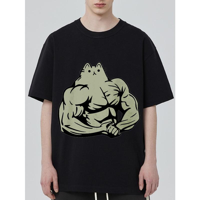 Muscle Cat T-Shirt Black Cartoon Strong Cat Print Unisex Casual Streetwear Top for Men Women Fitness Gym Outfit XXXXL чёрный
Muscle Cat T-Shirt Black Cartoon Strong Cat Print Unisex Casual Streetwear Top for Men Women Fitness Gym Outfit XXXXL чёрный