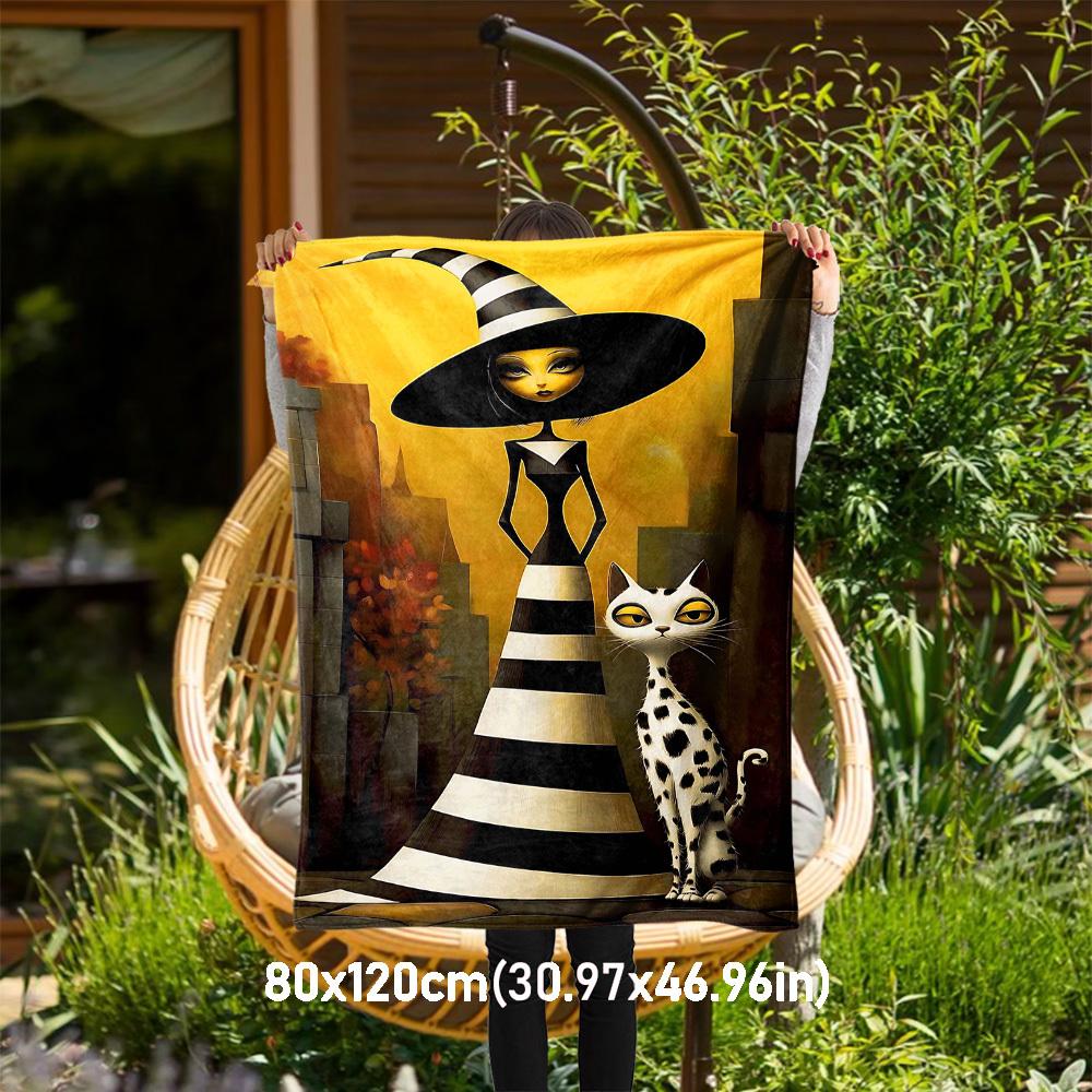 1pc witch, cat Outdoor Flannel Blanket Soft Warm All-Season Throw for Sofa Bed Car Camping Office, Cozy Gift Idea1148S 80x120cm(31x47inch)
1pc witch, cat Outdoor Flannel Blanket Soft Warm All-Season Throw for Sofa Bed Car Camping Office, Cozy Gift Idea1148S 80x120cm(31x47inch)