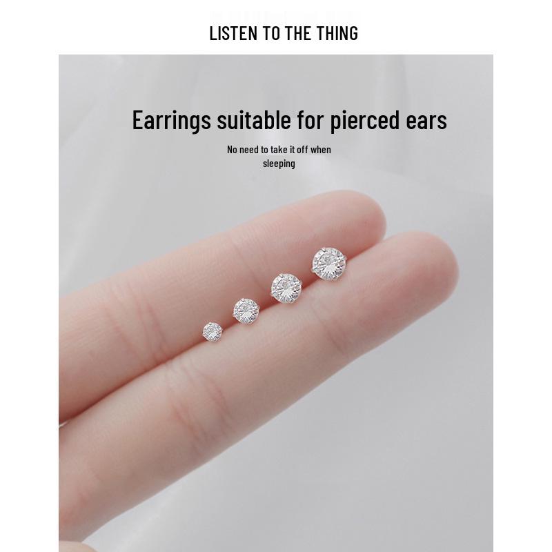 S999 Exquisite Zircon Silver Stud Earrings - Luxury, Versatile, for Piercings, Comfortable for Sleeping
S999 Exquisite Zircon Silver Stud Earrings - Luxury, Versatile, for Piercings, Comfortable for Sleeping
