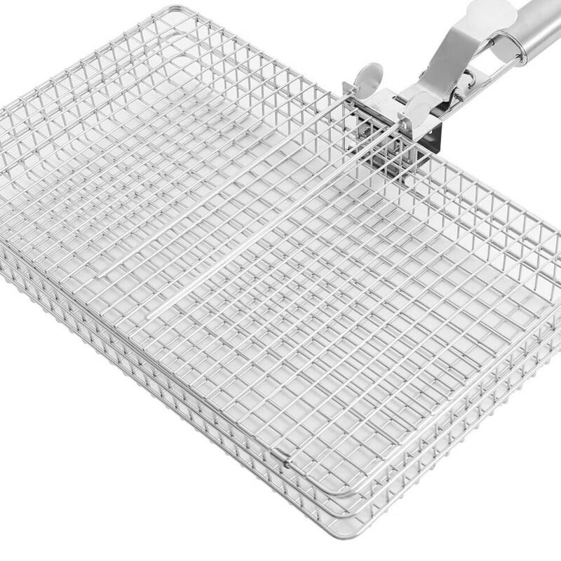 ZISIZ 304 Stainless Steel Detachable Handle BBQ Grill Basket
ZISIZ 304 Stainless Steel Detachable Handle BBQ Grill Basket