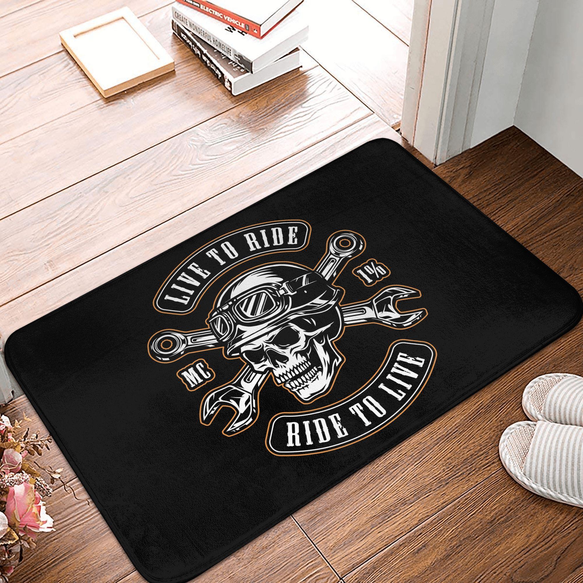 Ride To Live Door Floor Bath Kitchen Mat Anti-Slip Outdoor Rock Biker Skull Doormat Bedroom Balcony Entrance Carpet Rug 40cmx60cm
Ride To Live Door Floor Bath Kitchen Mat Anti-Slip Outdoor Rock Biker Skull Doormat Bedroom Balcony Entrance Carpet Rug 40cmx60cm
