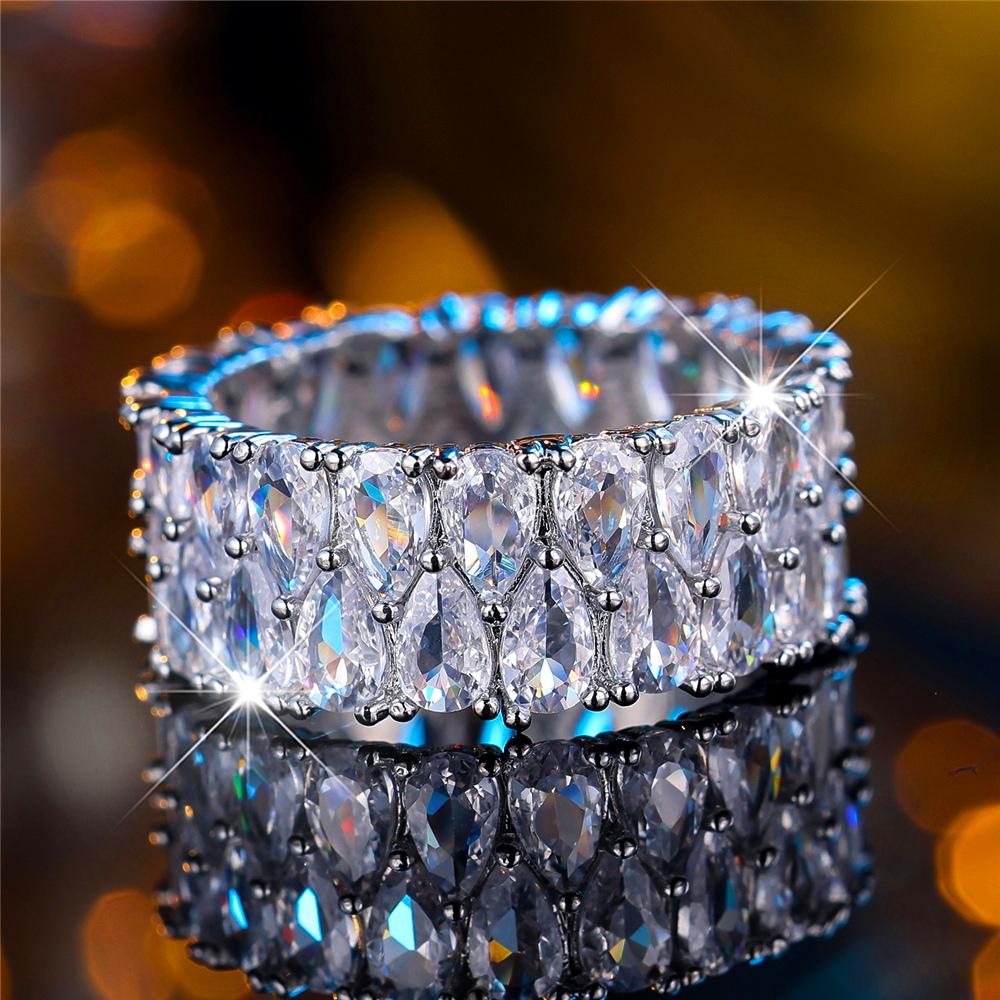 Luxury Female Crystal White Zircon Stone Water Drop Engagement Ring Vintage Silver Color Wedding Jewelry For Women 11 білий
Luxury Female Crystal White Zircon Stone Water Drop Engagement Ring Vintage Silver Color Wedding Jewelry For Women 11 білий