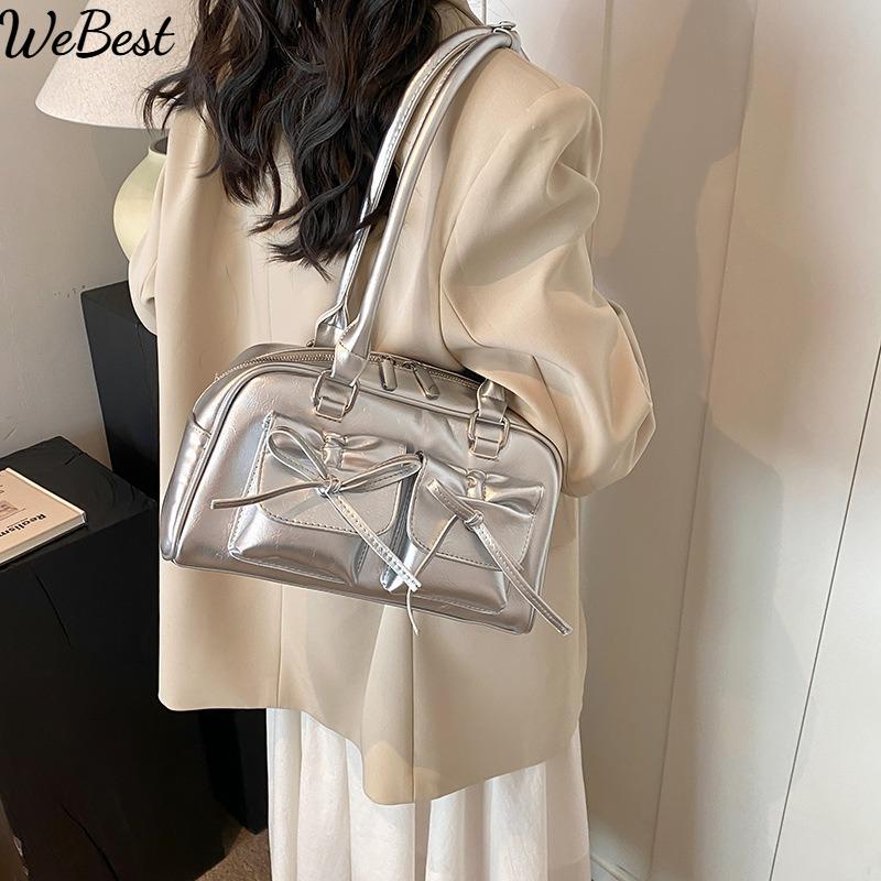 Large Capacity Bag Ballet Style Bow Underarm Bag Hundred Shoulder Bag 29*10*17 срібний
Large Capacity Bag Ballet Style Bow Underarm Bag Hundred Shoulder Bag 29*10*17 срібний