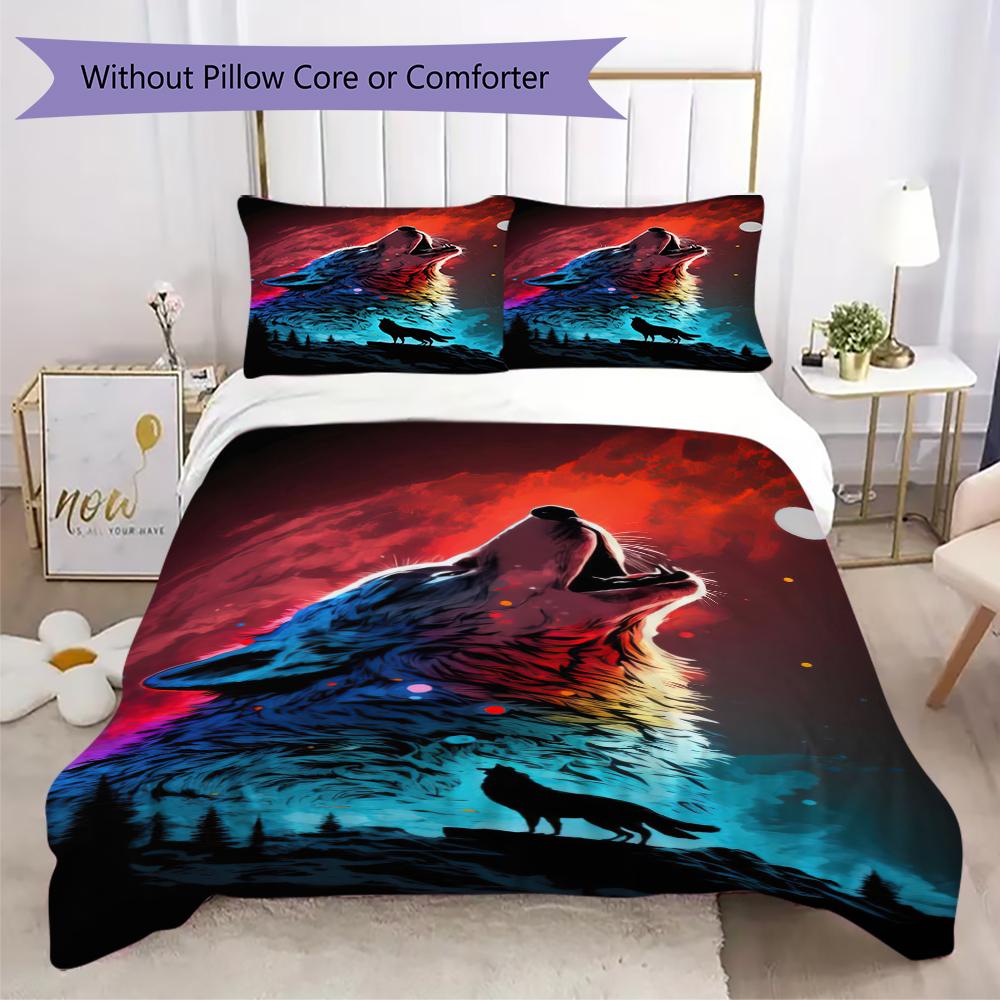 1PC Wolf Theme Bedding Quilt Set Quilt Cover Pillowcase Home Decoration Birthday Gift (1 * duvet cover + 2 * pillowcase, without core)A7 135x200cm
1PC Wolf Theme Bedding Quilt Set Quilt Cover Pillowcase Home Decoration Birthday Gift (1 * duvet cover + 2 * pillowcase, without core)A7 135x200cm