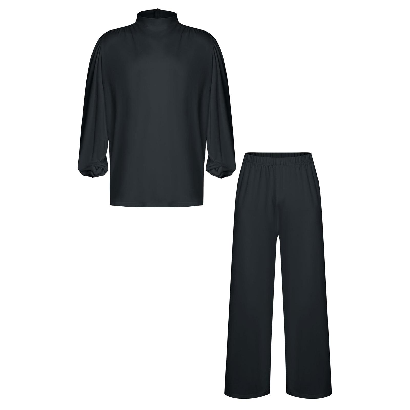 Mens Liturgical Worship Solid Color Dance Outfit Long Sleeve Pullover Shirt and Wide Leg Pants Suit Praise Dancewear XXL чорний
Mens Liturgical Worship Solid Color Dance Outfit Long Sleeve Pullover Shirt and Wide Leg Pants Suit Praise Dancewear XXL чорний