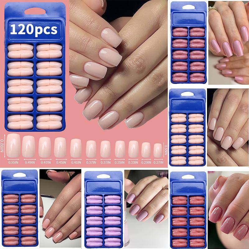 Nude Short Square Detachable Wearable Armor Nail Tips, Blue Box (120 Pieces) - Solid Color Fake Nails
Nude Short Square Detachable Wearable Armor Nail Tips, Blue Box (120 Pieces) - Solid Color Fake Nails