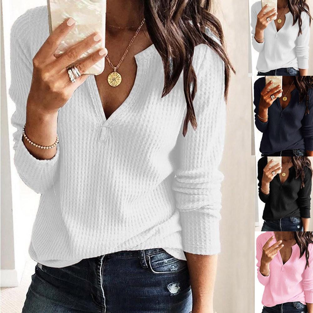 Женщины случайных твердых v-образным вырезом с длинным рукавом топы рубашка блузка
Женщины случайных твердых v-образным вырезом с длинным рукавом топы рубашка блузка