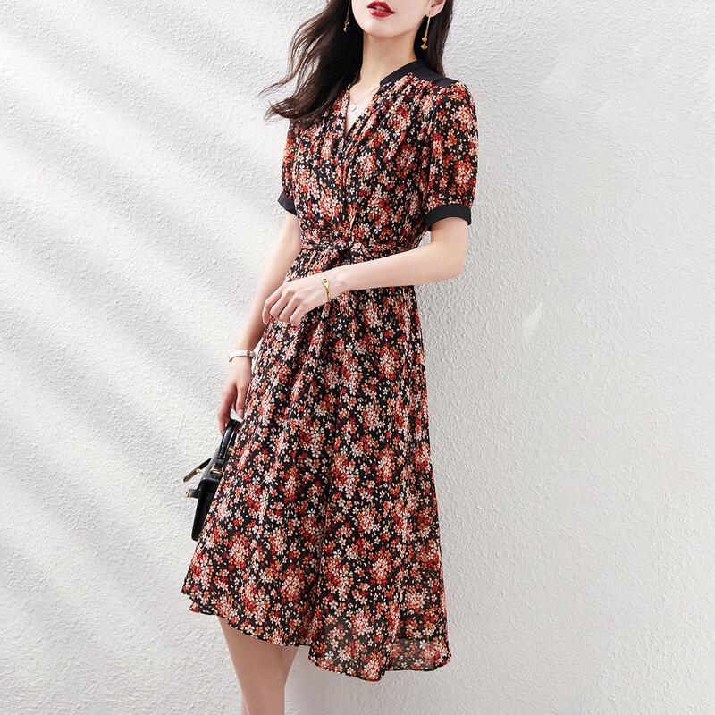 Srcr Women s French Retro V-Neck Printed Midi Dress M
Srcr Women s French Retro V-Neck Printed Midi Dress M
