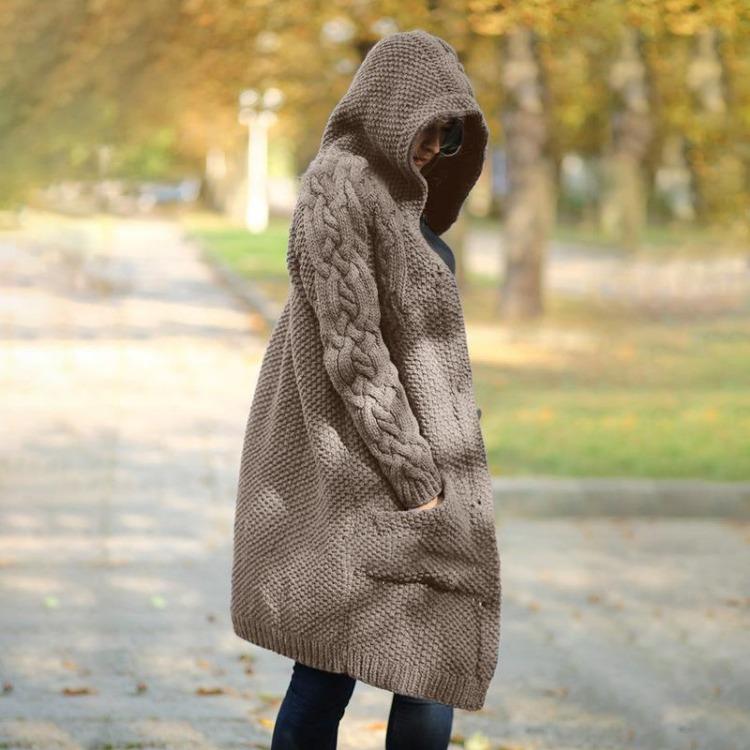 Plus Size Women Knit Sweater Hooded Cardigan Jacket Thickened Long Autumn Winter XXXXXL хакі
Plus Size Women Knit Sweater Hooded Cardigan Jacket Thickened Long Autumn Winter XXXXXL хакі