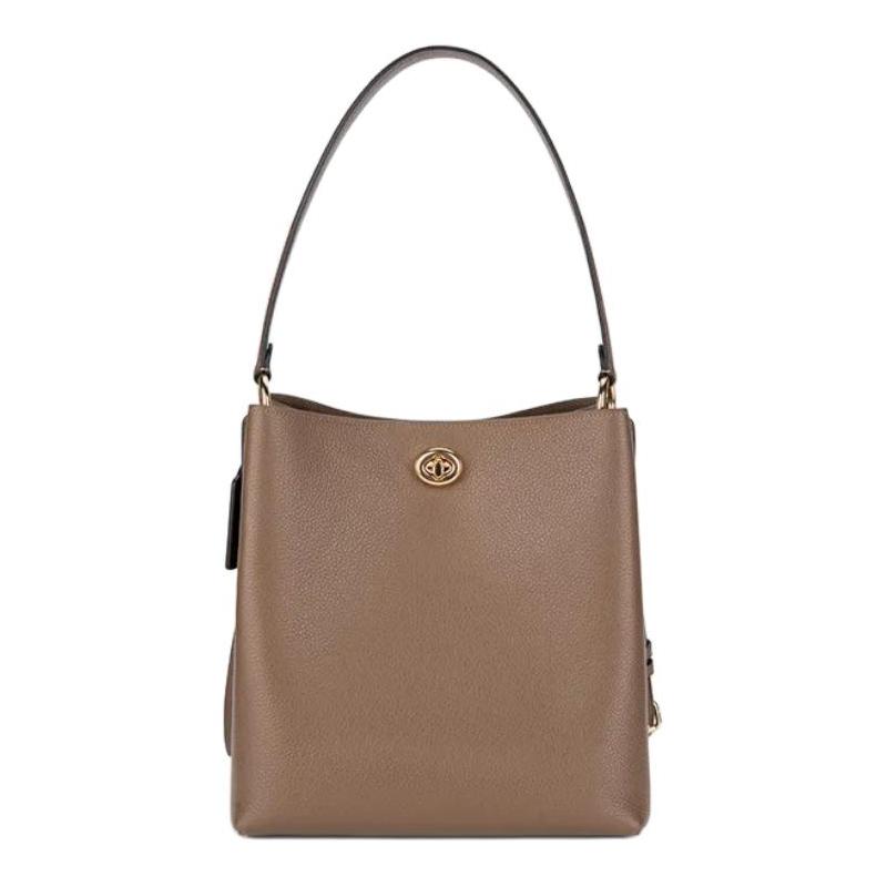 COACH Charlie 26 detachable shoulder strap with knob closure cow leather bucket bag shoulder crossbody handbag medium women s dark brown коричневий
COACH Charlie 26 detachable shoulder strap with knob closure cow leather bucket bag shoulder crossbody handbag medium women s dark brown коричневий