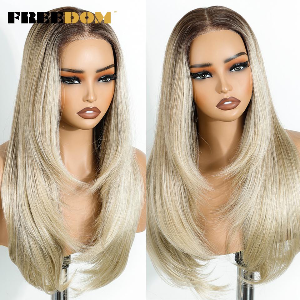 FREEDOM Straight Synthetic Lace Front Wigs For Women 24 Layered Lace Wig Ombre Brown 6x4 Pre Plucked Wear and Go Glueless Wig (as the picture,24inches)
FREEDOM Straight Synthetic Lace Front Wigs For Women 24 Layered Lace Wig Ombre Brown 6x4 Pre Plucked Wear and Go Glueless Wig (as the picture,24inches)