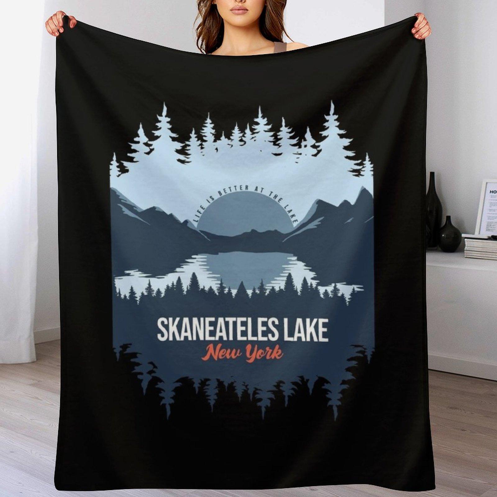 Skaneateles Lake New York Lake With Mountain And Pine Tree Throw Blanket Compact Warm Blanket for Car Road Trip 102x76cm(40x30in)
Skaneateles Lake New York Lake With Mountain And Pine Tree Throw Blanket Compact Warm Blanket for Car Road Trip 102x76cm(40x30in)