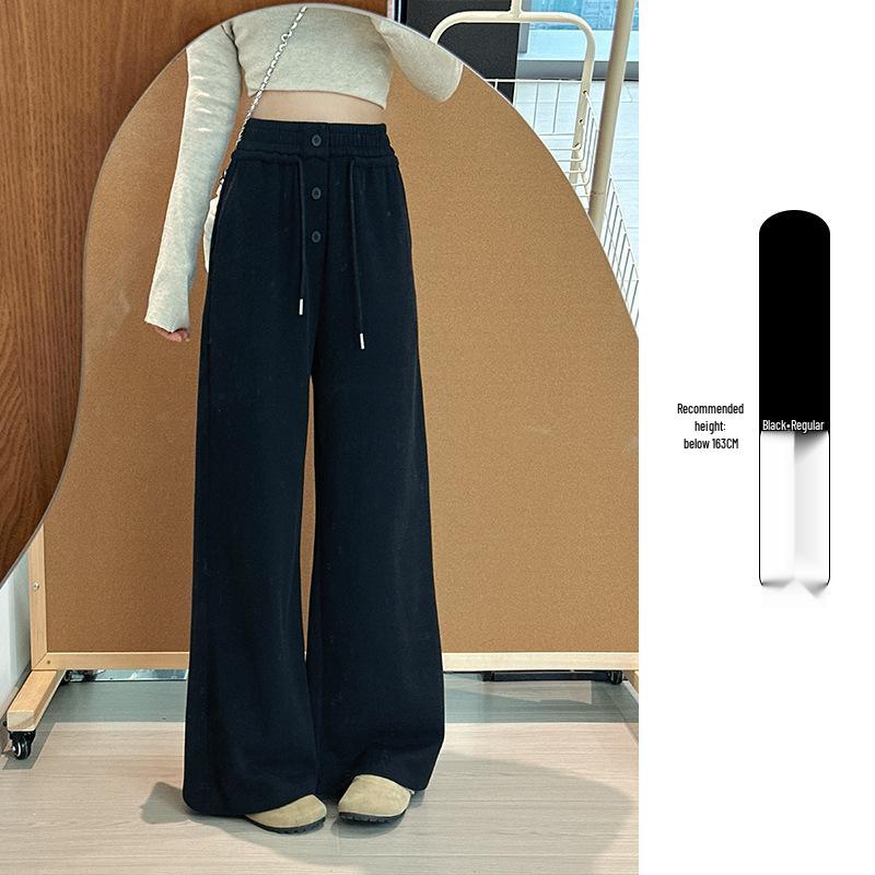 Женские серые спортивные штаны в американском стиле - Осень 2025 Завышенная талия, маленькие джоггеры с дизайном на нескольких пуговицах, повседневный и свободный крой
Женские серые спортивные штаны в американском стиле - Осень 2025 Завышенная талия, маленькие джоггеры с дизайном на нескольких пуговицах, повседневный и свободный крой