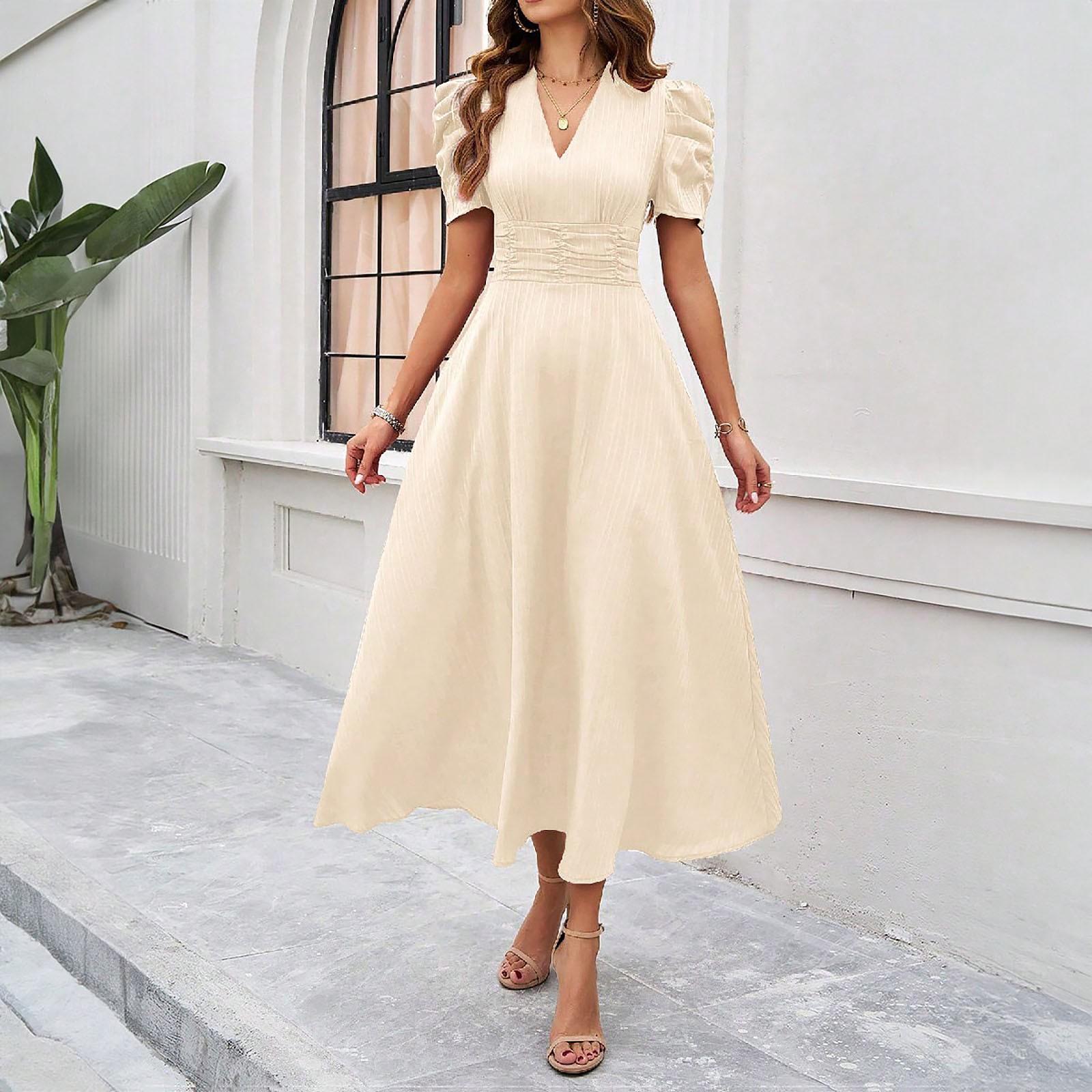 Женское модное темпераментное платье с высокой талией и короткими рукавами XL бежевый
Женское модное темпераментное платье с высокой талией и короткими рукавами XL бежевый