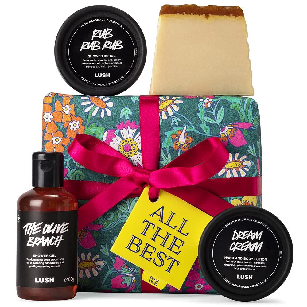 LUSH Набор «Все самое лучшее» с сумкой-шоппером для душа 4 штуки Ассорти Мыло, Гель, Скраб,
LUSH Набор «Все самое лучшее» с сумкой-шоппером для душа 4 штуки Ассорти Мыло, Гель, Скраб,