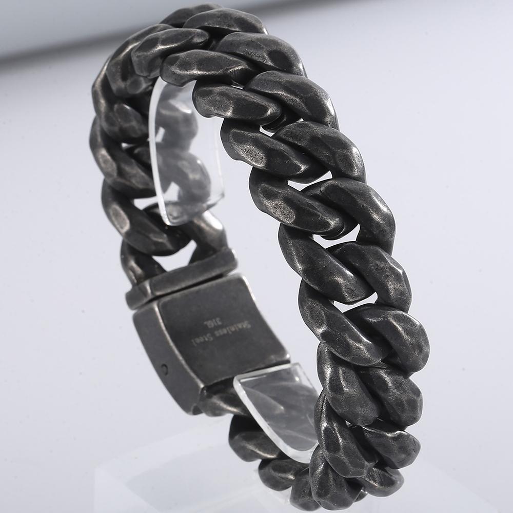 Vintage Black Cuban Link Chain Bracelet for Men 19MM Width Stainless Steel Men s Wristband Fashion Jewelry Accessory for Males 22CM чорний
Vintage Black Cuban Link Chain Bracelet for Men 19MM Width Stainless Steel Men s Wristband Fashion Jewelry Accessory for Males 22CM чорний