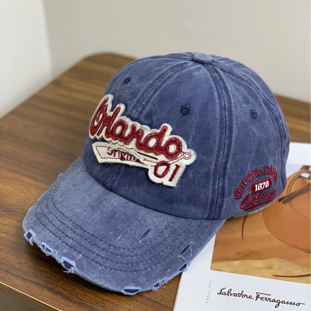 Outdoor American retro old baseball cap women s big head circumference washed hole denim wide brim cap showing face small hat M(56-58cm) Темно-синій
Outdoor American retro old baseball cap women s big head circumference washed hole denim wide brim cap showing face small hat M(56-58cm) Темно-синій