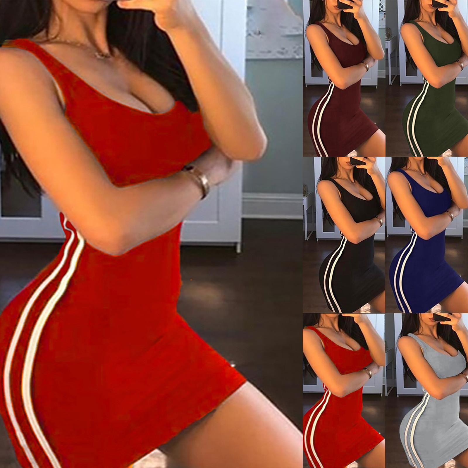 Женская мода Slim Stripe Сексуальные бедра Обхватывание Жилет без рукавов Повседневное платье
Женская мода Slim Stripe Сексуальные бедра Обхватывание Жилет без рукавов Повседневное платье