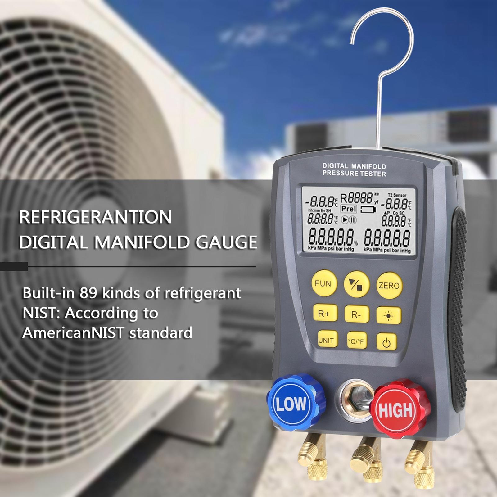 Refrigeration Digital Manifold Gauge 600 to 3000 Tube Pressure Vacuum Pressure Tester Kit for Meter Heating Ventilation
Refrigeration Digital Manifold Gauge 600 to 3000 Tube Pressure Vacuum Pressure Tester Kit for Meter Heating Ventilation