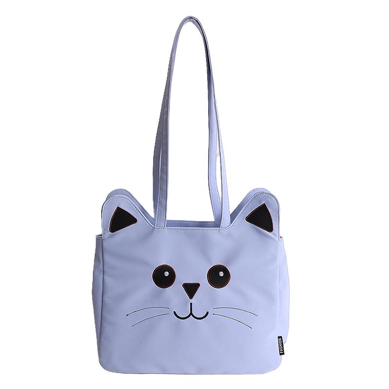 Fashion New Design Large Capacity Cartoon Cat Embroidery Tote Shoulder Bags Women Students Daily Commute Shopping School Bag
Fashion New Design Large Capacity Cartoon Cat Embroidery Tote Shoulder Bags Women Students Daily Commute Shopping School Bag
