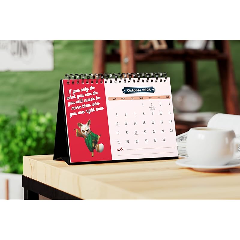 Accuprints 2025 Desktop Calendar And Planner Having Kung Fu Panda Quotes (8.2 X 5.8 Inches) A5
Accuprints 2025 Desktop Calendar And Planner Having Kung Fu Panda Quotes (8.2 X 5.8 Inches) A5