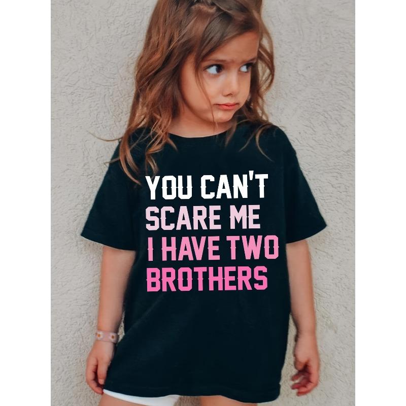 European sizes YOU CAN T SCARE ME I HAVE TWO BROTHERS Print Print girls T-shirt 98cm чёрный
European sizes YOU CAN T SCARE ME I HAVE TWO BROTHERS Print Print girls T-shirt 98cm чёрный