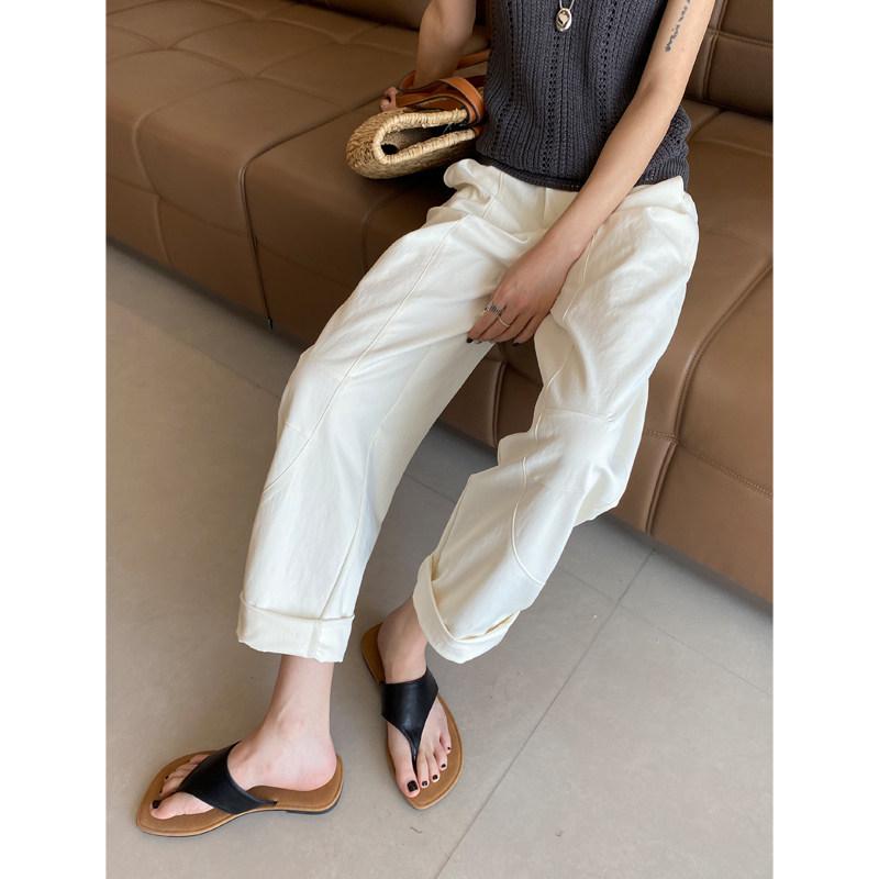 Women s High Waist Off-White Summer Harem Pants - Loose, Casual, Wide-Leg Cropped Fit M грязно-белый
Women s High Waist Off-White Summer Harem Pants - Loose, Casual, Wide-Leg Cropped Fit M грязно-белый