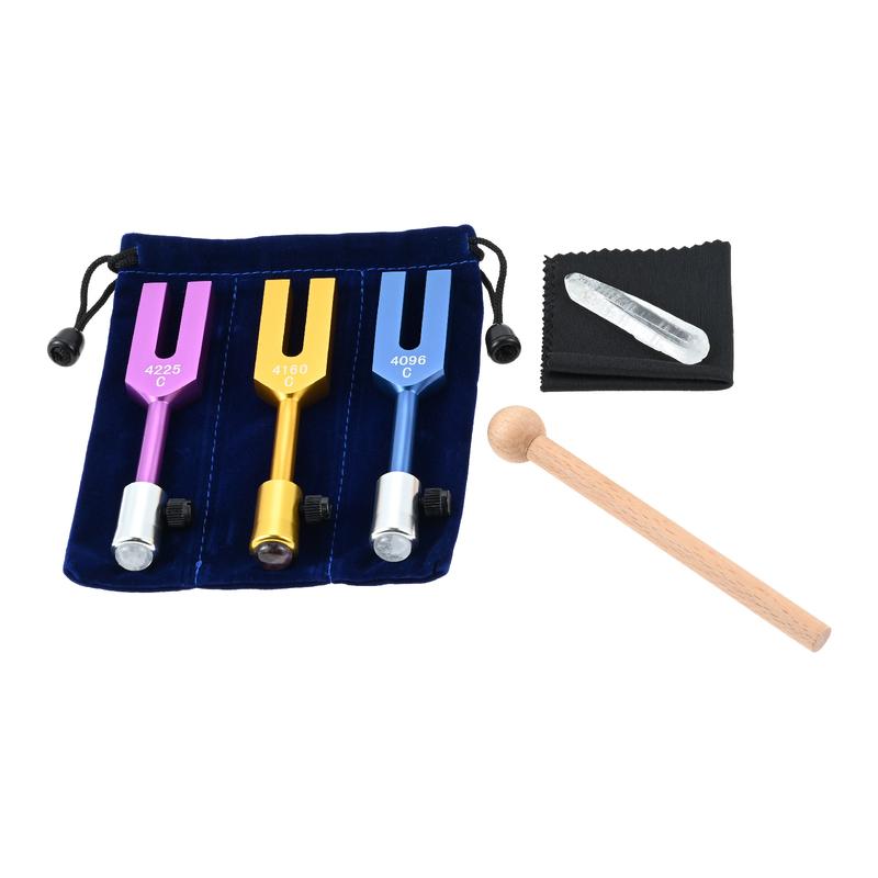 3pcs 4096Hz 4160Hz 4225Hz Tuning Forks + Crystal Stone + Hammer + Bag Angel Tuners Kit DNA Healer Sound Therapy Yoga Relieving
3pcs 4096Hz 4160Hz 4225Hz Tuning Forks + Crystal Stone + Hammer + Bag Angel Tuners Kit DNA Healer Sound Therapy Yoga Relieving