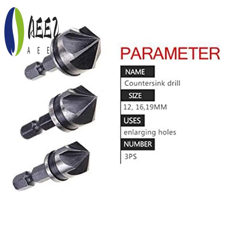 AEE2-3 PCS 1/4Inch Hex 12/16/19Mm Countersink Bore Set For Wood Metal Quick Change Bit Easy To Use срібний
AEE2-3 PCS 1/4Inch Hex 12/16/19Mm Countersink Bore Set For Wood Metal Quick Change Bit Easy To Use срібний