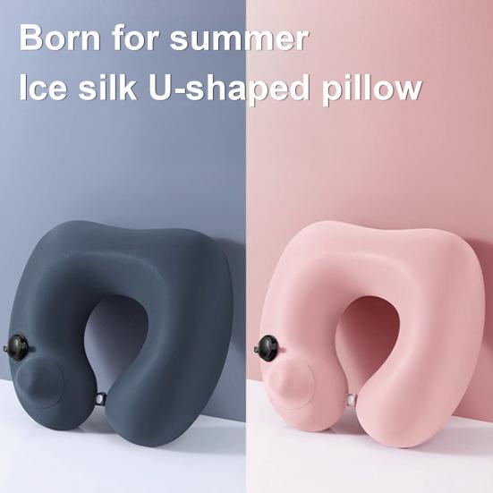 Inflatable U-shaped Pillow with Self-filled Design Built-in Air Pump Lightweight Portable Neck Support синій
Inflatable U-shaped Pillow with Self-filled Design Built-in Air Pump Lightweight Portable Neck Support синій
