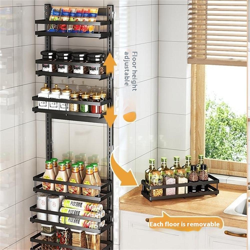 4 Tier Drill Free Wall Mounted Storage Rack Carbon Steel Kitchen Spice Organizer Shelf Black
4 Tier Drill Free Wall Mounted Storage Rack Carbon Steel Kitchen Spice Organizer Shelf Black