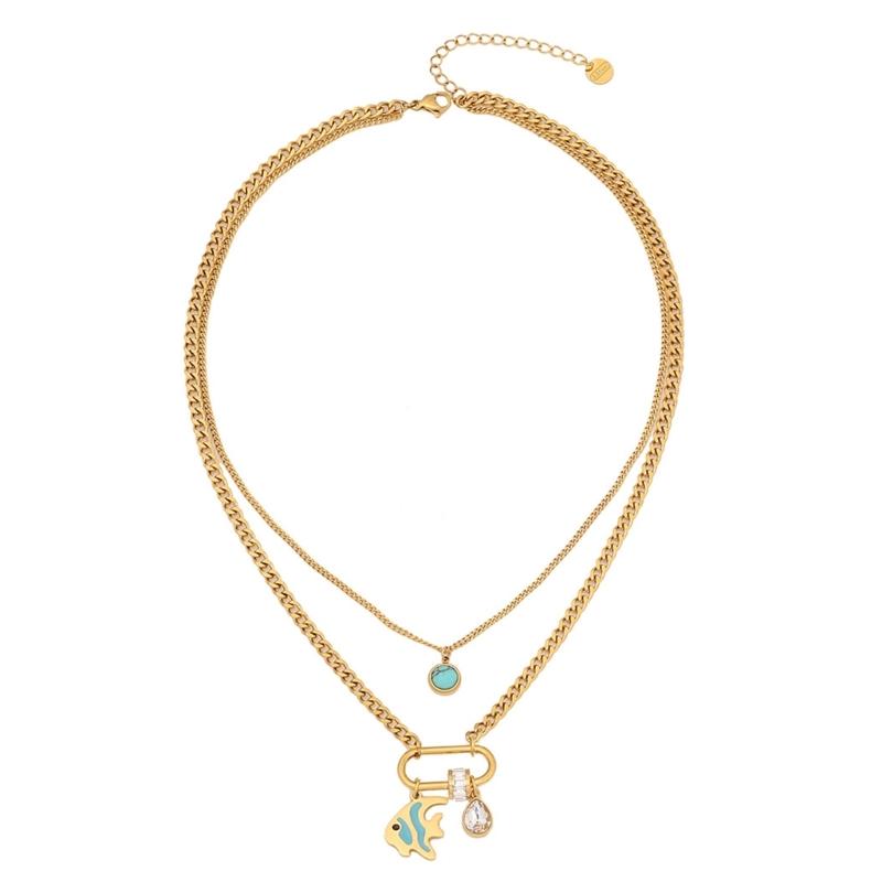 Fashionable Adjustable Chain Portable Necklace with Moonstone Emerald Pendant Lobster Claw Closure Craft Supplies
Fashionable Adjustable Chain Portable Necklace with Moonstone Emerald Pendant Lobster Claw Closure Craft Supplies