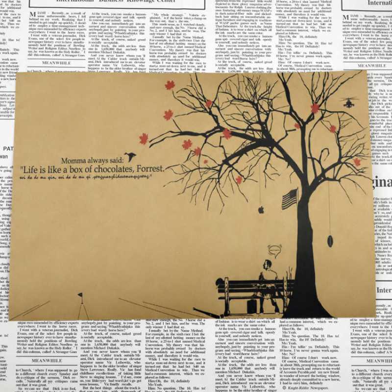 Retro Forrest Gump Movie Poster - Free Shipping for Bedroom Decor White card paper (non-adhesive) 30*42 cm
Retro Forrest Gump Movie Poster - Free Shipping for Bedroom Decor White card paper (non-adhesive) 30*42 cm