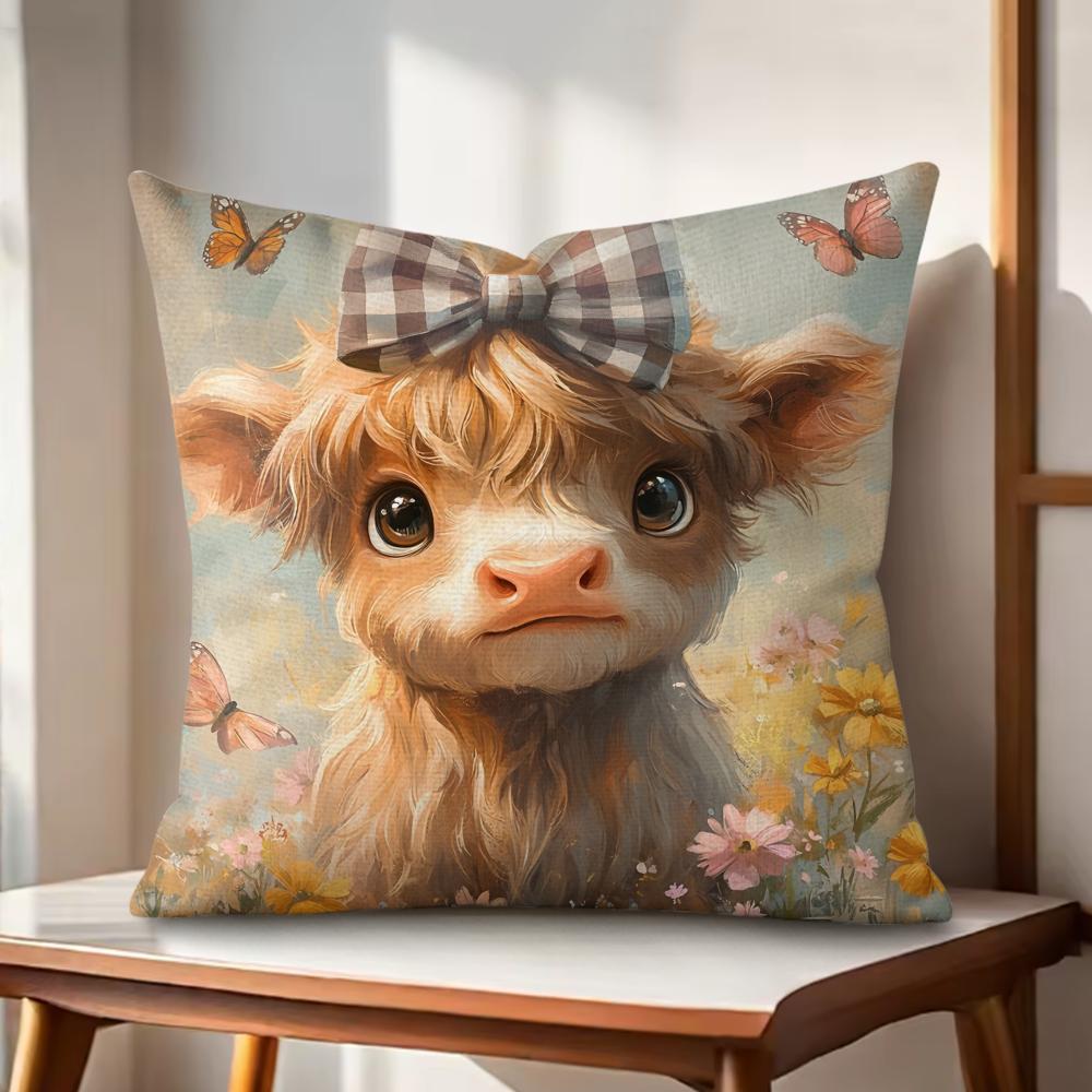 Scottish Highland cow Cushion Cover Natural Linen Organic Fabric DoubleSided Printing Couch Pillow Covers Home Decor Gift 30x30cm
Scottish Highland cow Cushion Cover Natural Linen Organic Fabric DoubleSided Printing Couch Pillow Covers Home Decor Gift 30x30cm
