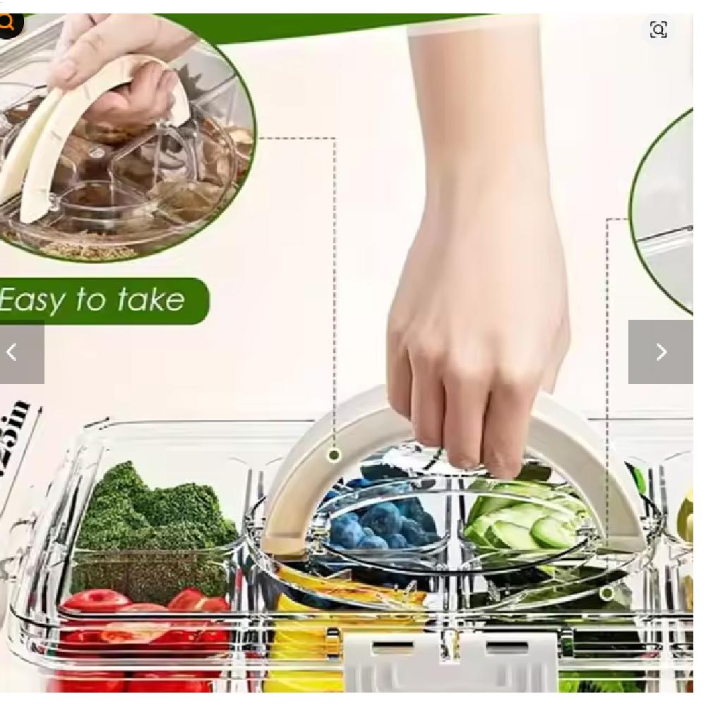 Veggie Tray with Lid and Handle Divided Serving Tray Snack Spinner Portable Snackle Boxs for Candy Fruits Nuts Clear Fridge CN
Veggie Tray with Lid and Handle Divided Serving Tray Snack Spinner Portable Snackle Boxs for Candy Fruits Nuts Clear Fridge CN