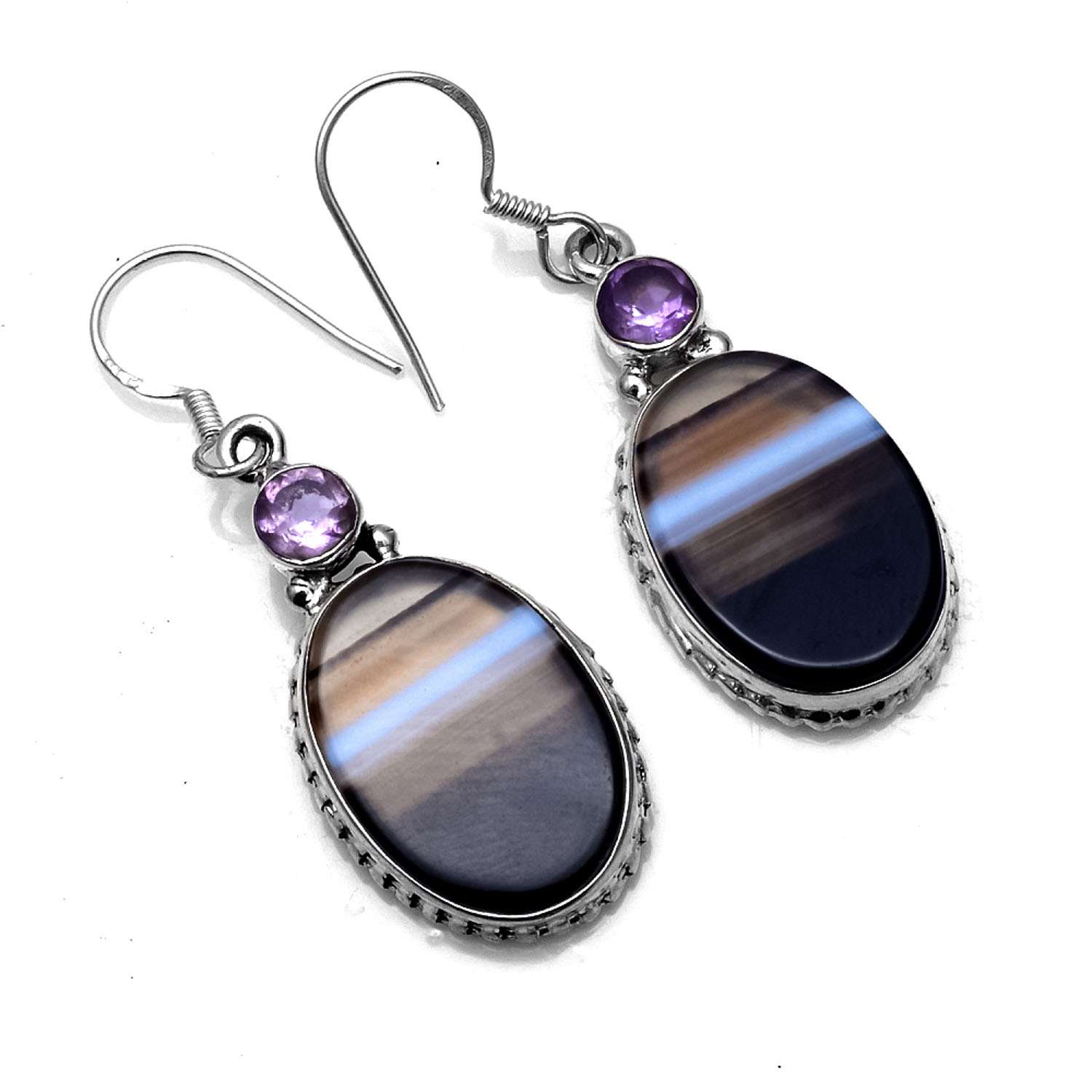 Botswana Agate Gemstone Earrings Solid 925 Sterling Silver Handmade Earrings Jewelry Gift For Women And Girls E-1425
Botswana Agate Gemstone Earrings Solid 925 Sterling Silver Handmade Earrings Jewelry Gift For Women And Girls E-1425