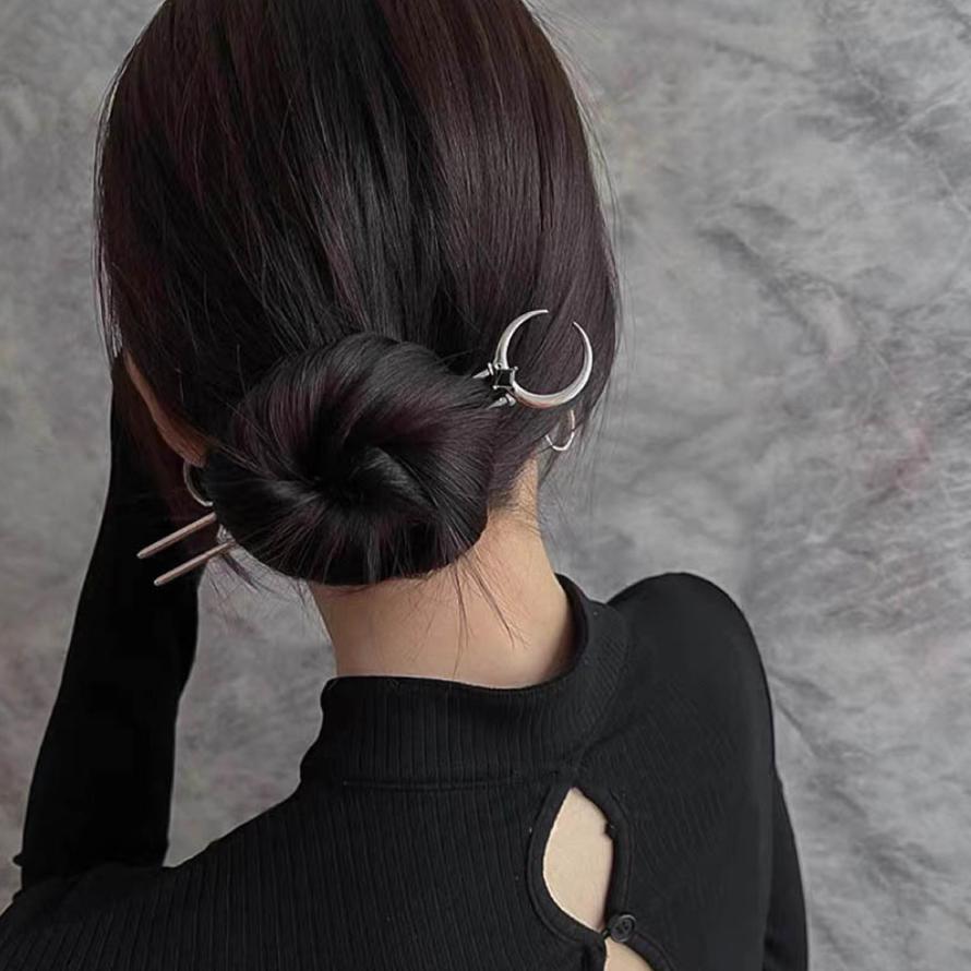 Trendy U Shape Metal Moon Hair Sticks for Women Vintage Elegant Chinese Black Crystal Hairpins DIY Hairstyle Hair Accessories
Trendy U Shape Metal Moon Hair Sticks for Women Vintage Elegant Chinese Black Crystal Hairpins DIY Hairstyle Hair Accessories