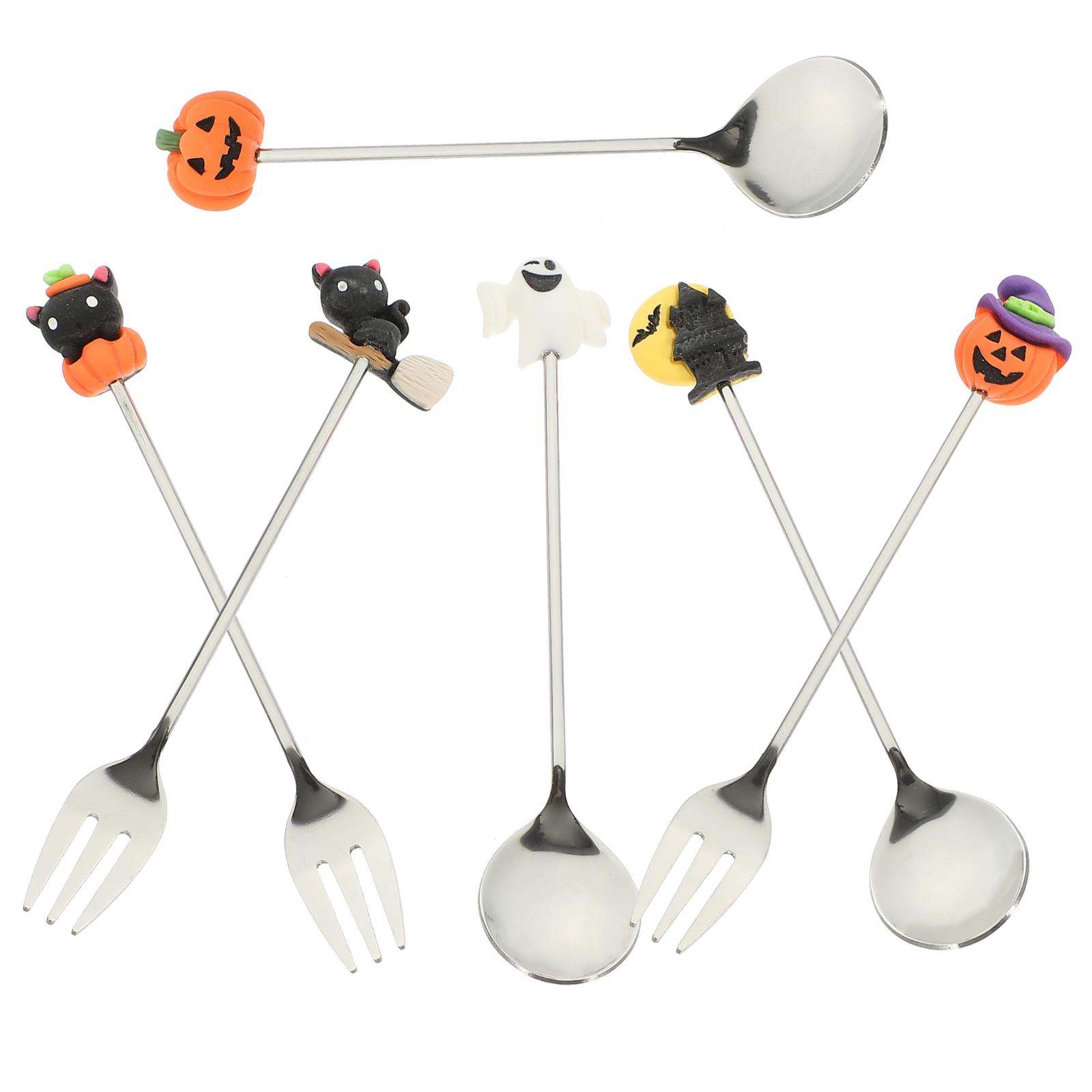 1 set Cartoon Stainless Steel Tableware Halloween Spoon Fork Set Silver Spoons Dinner Forks Metal Cutlery Kitchen Dining Tools срібний
1 set Cartoon Stainless Steel Tableware Halloween Spoon Fork Set Silver Spoons Dinner Forks Metal Cutlery Kitchen Dining Tools срібний
