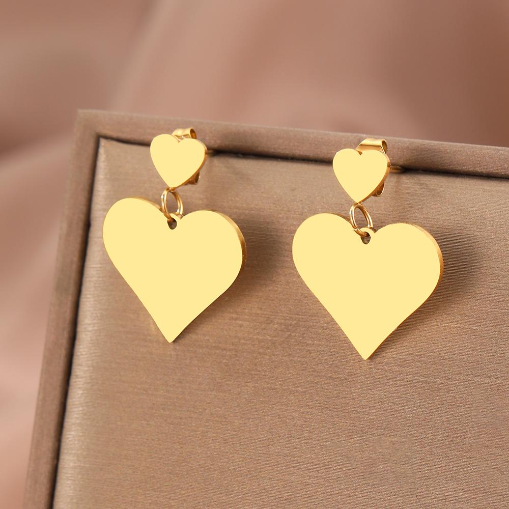 Серьги из нержавеющей стали, романтический изысканный кулон в форме сердца, корейские модные висячие серьги для женщин, ювелирные изделия, подарок на годовщину, штраф
Серьги из нержавеющей стали, романтический изысканный кулон в форме сердца, корейские модные висячие серьги для женщин, ювелирные изделия, подарок на годовщину, штраф