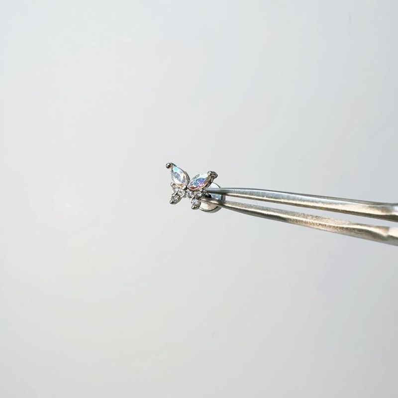 22 Ding Mu Double Layer Butterfly Studs Female Colorful Tassel Ear Bone Stud Ear Ear Bone Pin Titanium Steel Eardrop Earring Earrings 1# colorful little butterfly earrings(Single)
22 Ding Mu Double Layer Butterfly Studs Female Colorful Tassel Ear Bone Stud Ear Ear Bone Pin Titanium Steel Eardrop Earring Earrings 1# colorful little butterfly earrings(Single)