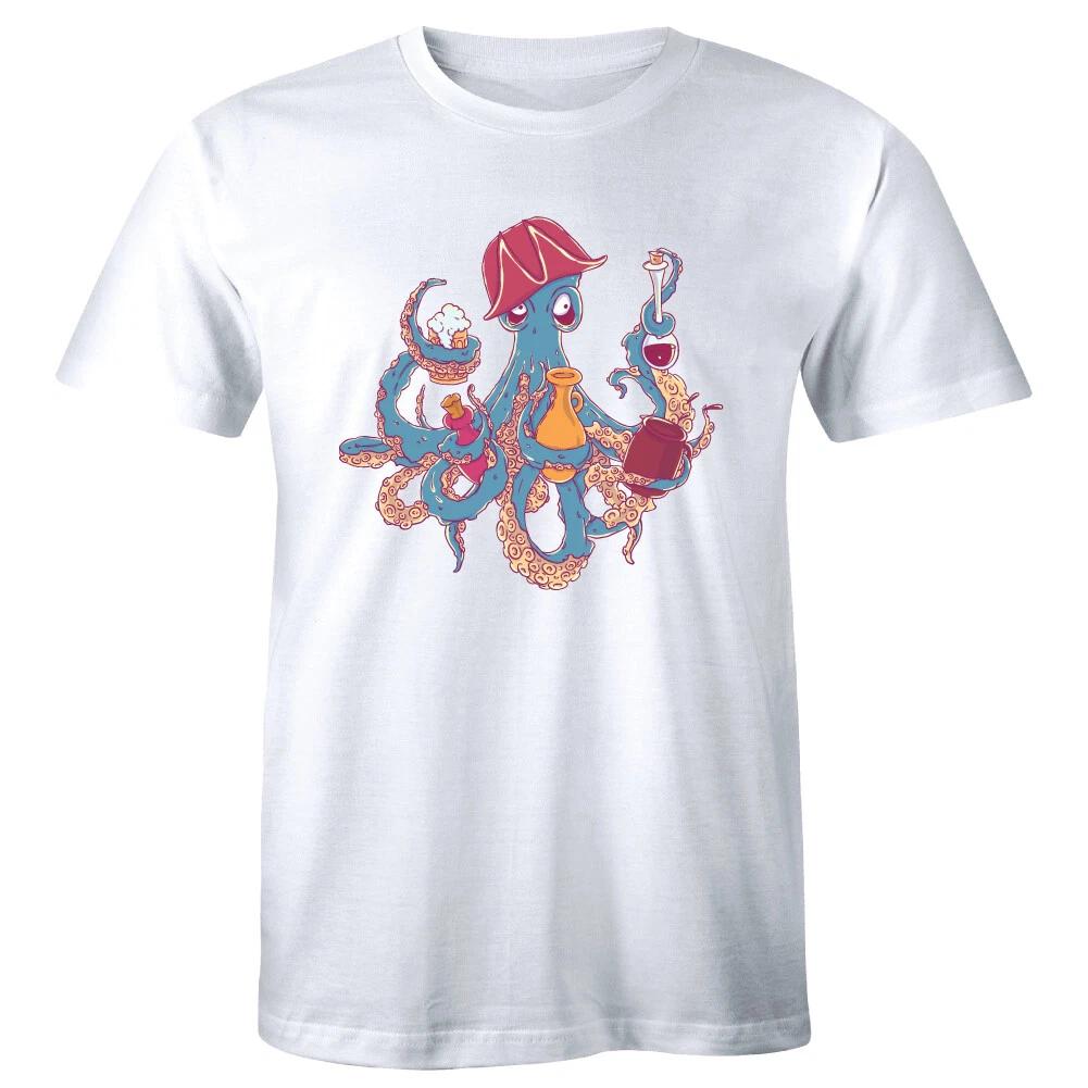 Funny Octopus with Beers and Wine Image T-Shirt for Men 4XL
Funny Octopus with Beers and Wine Image T-Shirt for Men 4XL